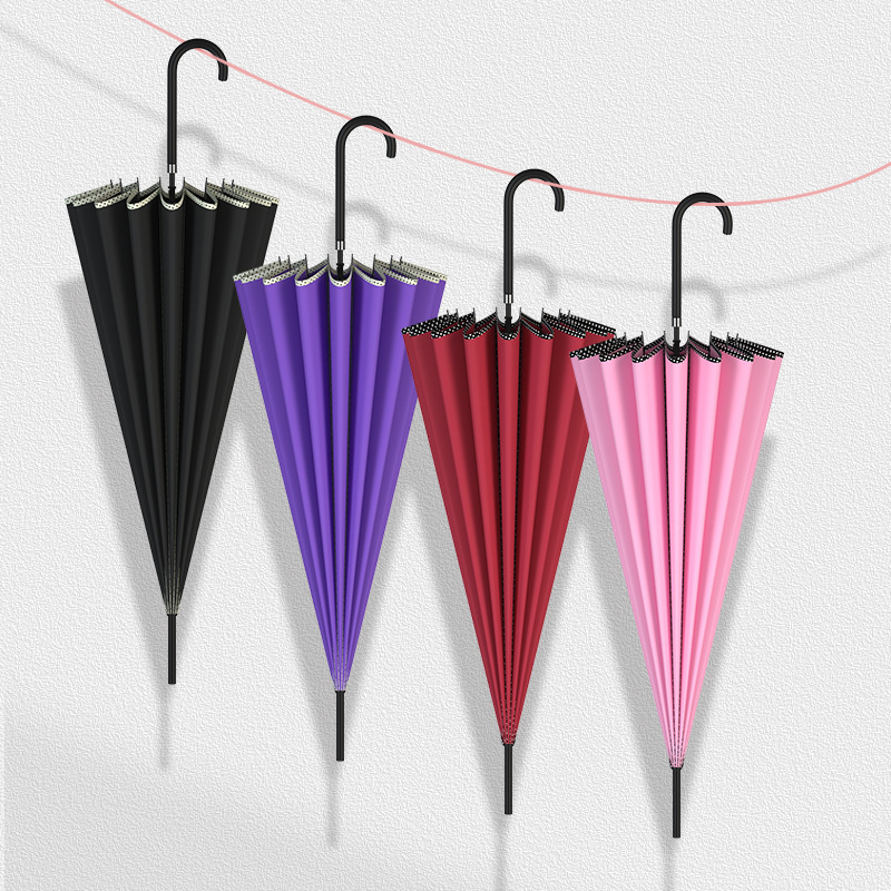 16K Long Handle Straight Rod Edge Covered Pagoda Umbrella Bride Wedding Umbrella Outdoor Sunshade Umbrella Customized Factory Foreign Trade Wholesale