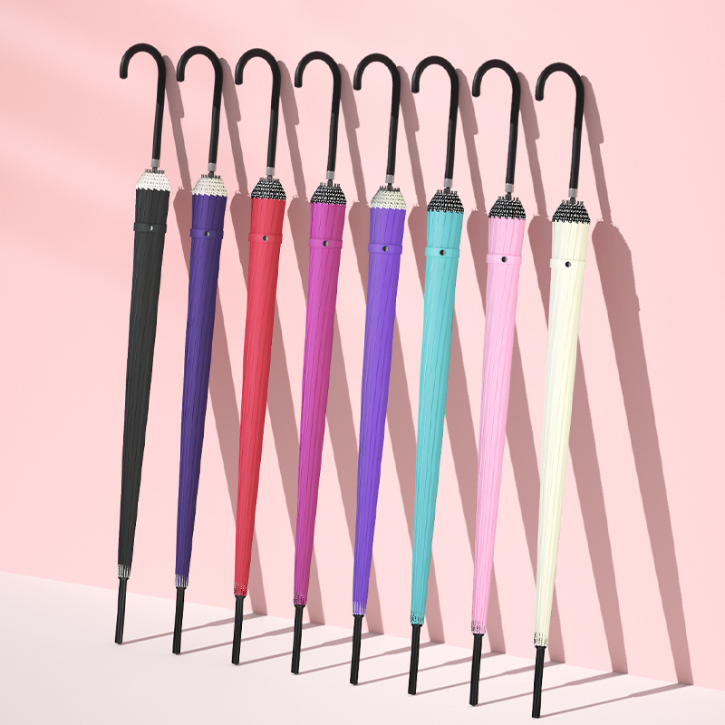 16K Long Handle Straight Rod Edge Covered Pagoda Umbrella Bride Wedding Umbrella Outdoor Sunshade Umbrella Customized Factory Foreign Trade Wholesale