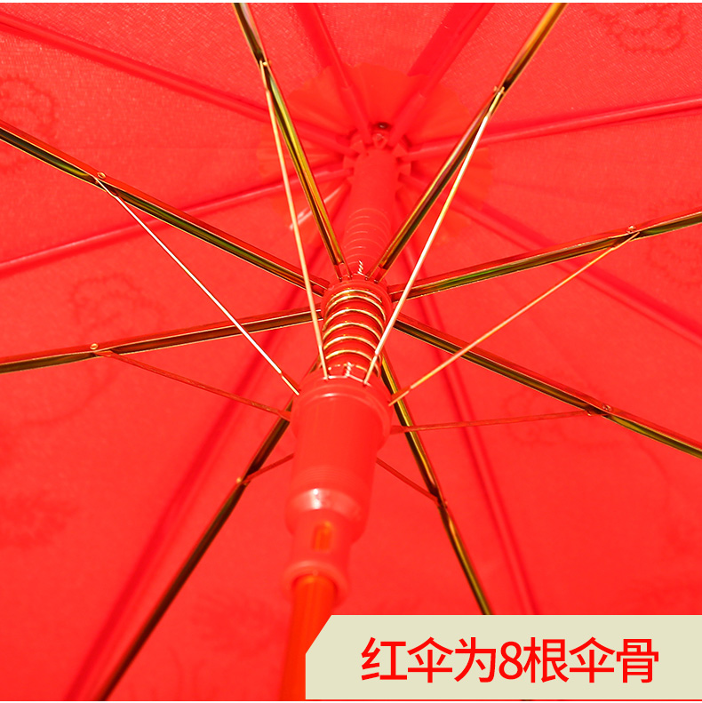 Wedding Red Umbrella Lace Craft Umbrella Sun Protection Dance Umbrella Wedding Supplies Bridal Wedding Folding Long Handle Umbrella