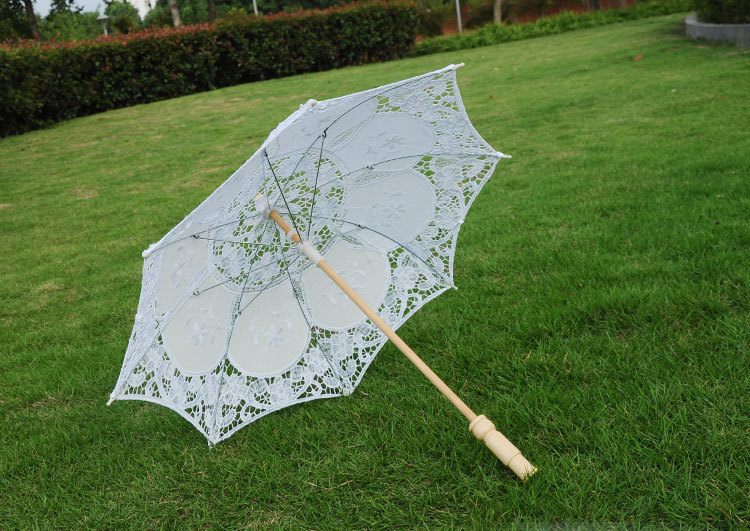 Wedding lace craft umbrella lace white bride umbrella photography props Wedding supplies wholesale