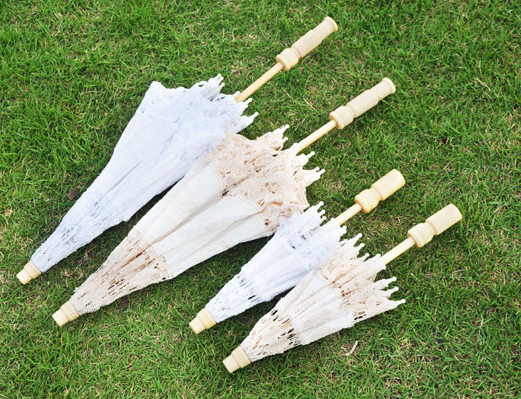 Wedding lace craft umbrella lace white bride umbrella photography props Wedding supplies wholesale