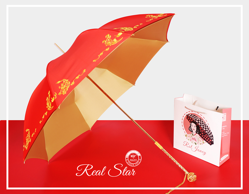 R-196 Wedding Umbrella Red Umbrella Bridal Umbrella High-End Gift Umbrella Gift Box Umbrella Umbrella