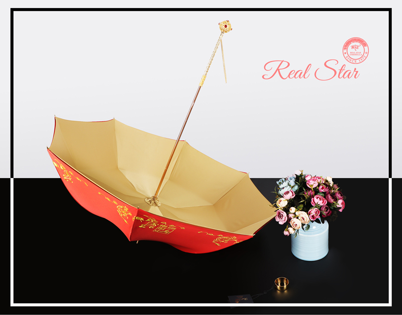 R-196 Wedding Umbrella Red Umbrella Bridal Umbrella High-End Gift Umbrella Gift Box Umbrella Umbrella