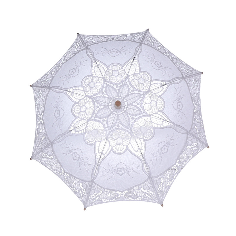 in Stock Lace Cotton Lace Umbrella Wedding Supplies Bride Umbrella Western Court Banquet Craft Umbrella Sun Umbrella