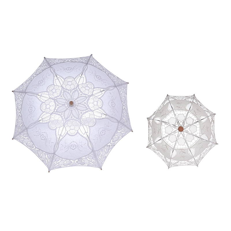 in Stock Lace Cotton Lace Umbrella Wedding Supplies Bride Umbrella Western Court Banquet Craft Umbrella Sun Umbrella