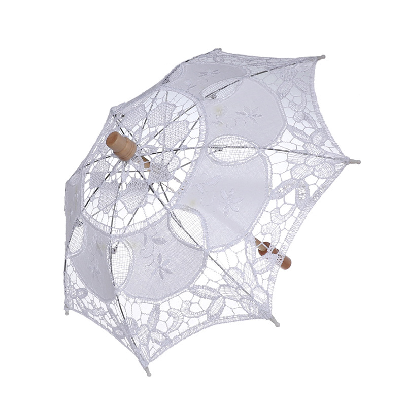 in Stock Lace Cotton Lace Umbrella Wedding Supplies Bride Umbrella Western Court Banquet Craft Umbrella Sun Umbrella