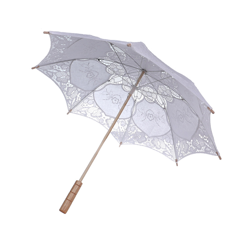 in Stock Lace Cotton Lace Umbrella Wedding Supplies Bride Umbrella Western Court Banquet Craft Umbrella Sun Umbrella