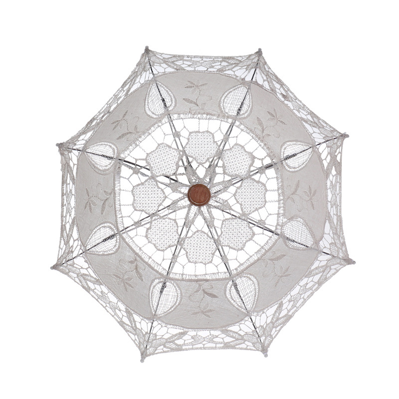in Stock Lace Cotton Lace Umbrella Wedding Supplies Bride Umbrella Western Court Banquet Craft Umbrella Sun Umbrella