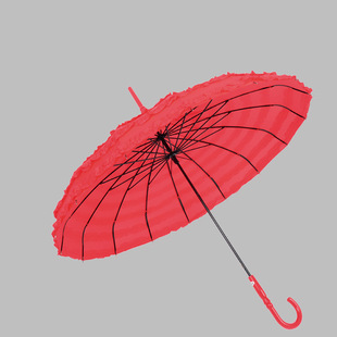 Manufacturer wedding umbrella long handle bright red bride umbrella lovely princess lace umbrella a surrogate hair Manufacturer wedding umbrella long handle bright red bride umbrella lovely princess lace umbrella a surrogate hair