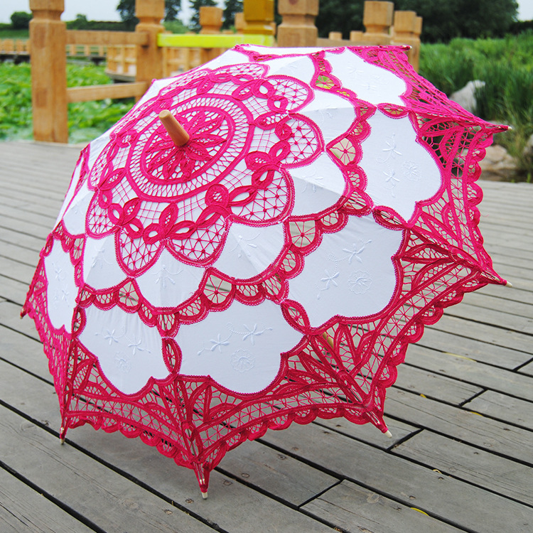 props Photography wedding umbrella handicrafts craft lace umbrella cotton umbrella stitch umbrella Sunshade multicolor