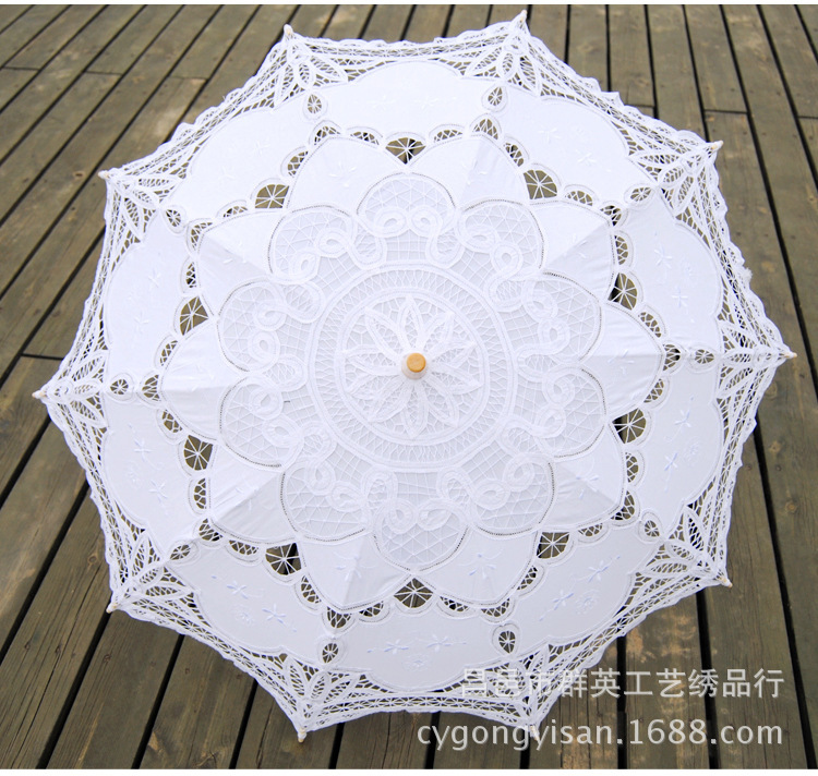 props Photography wedding umbrella handicrafts craft lace umbrella cotton umbrella stitch umbrella Sunshade multicolor