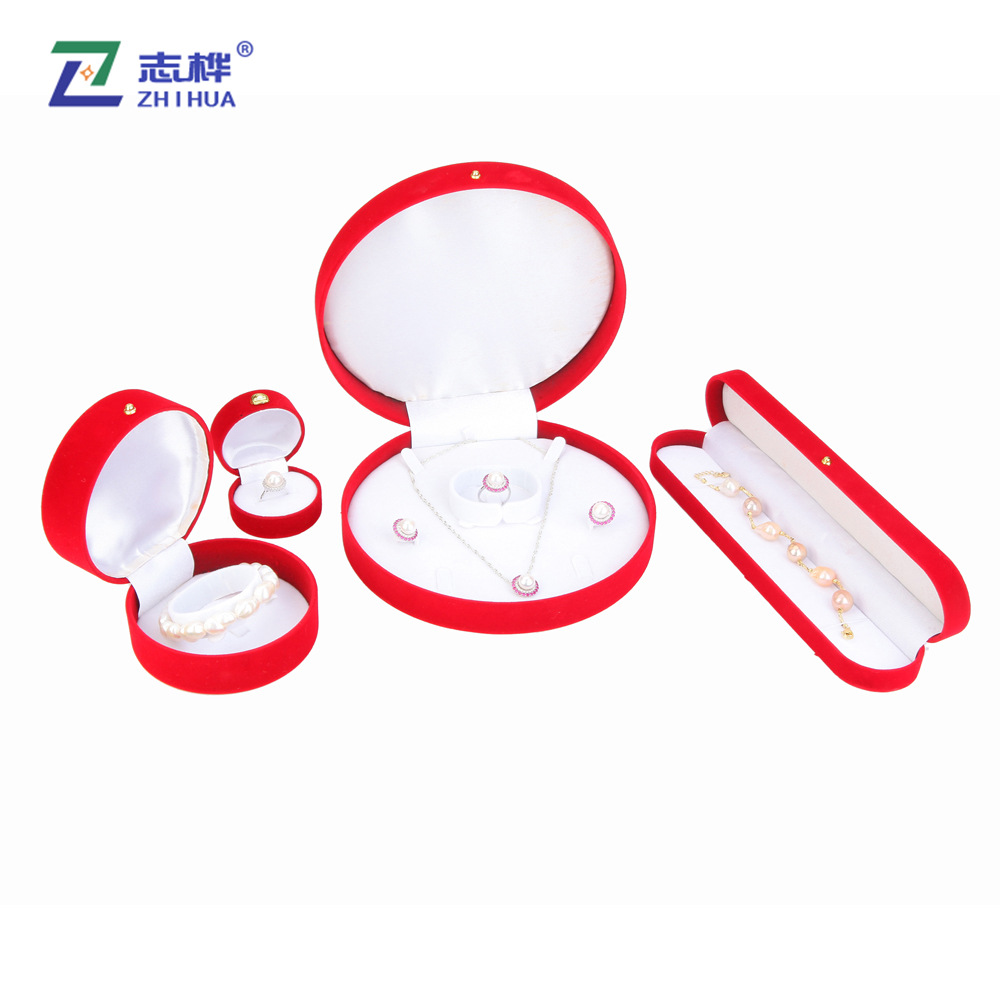 Factory Direct Sales Thread Flocking Packaging Box High-End Jewelry Jewelry Box Ring Box Jewelry Gift Box