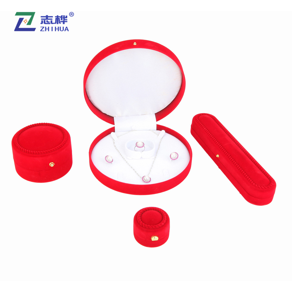 Factory Direct Sales Thread Flocking Packaging Box High-End Jewelry Jewelry Box Ring Box Jewelry Gift Box