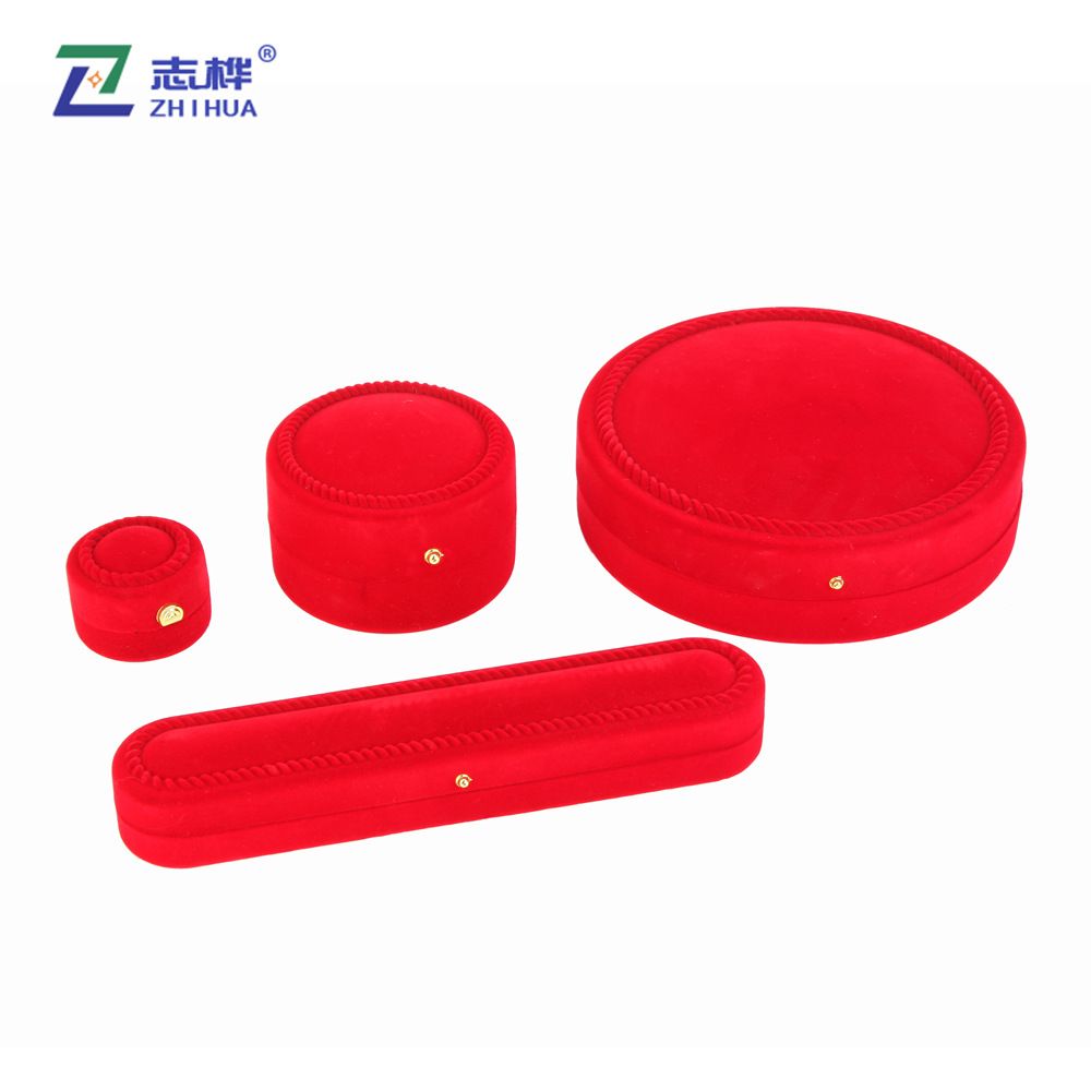 Factory Direct Sales Thread Flocking Packaging Box High-End Jewelry Jewelry Box Ring Box Jewelry Gift Box