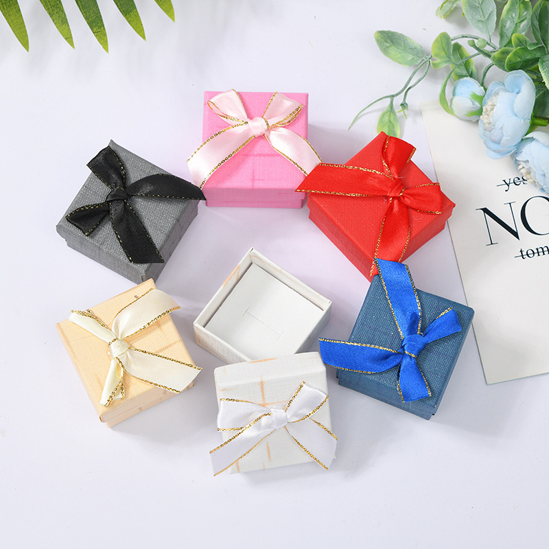 Factory Direct Sales Spot Jewelry Paper Box Ring Box Jewellery Box Earrings Earring Jewelry Box Brooch Cuff-Link Box