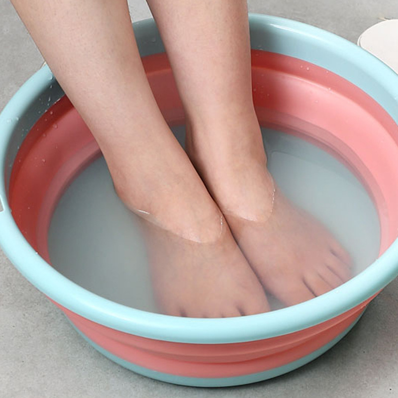 Portable Multifunctional Folding Basin Household Plastic Basin New Kitchen Foldable Sink Vegetable Basin Washbasin