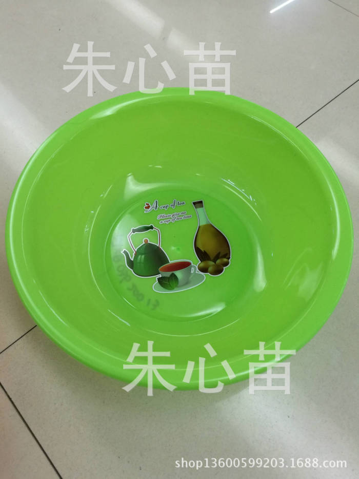 Wholesale household basin printing solid color round basin wash face plastic basin students must wash basin daily
