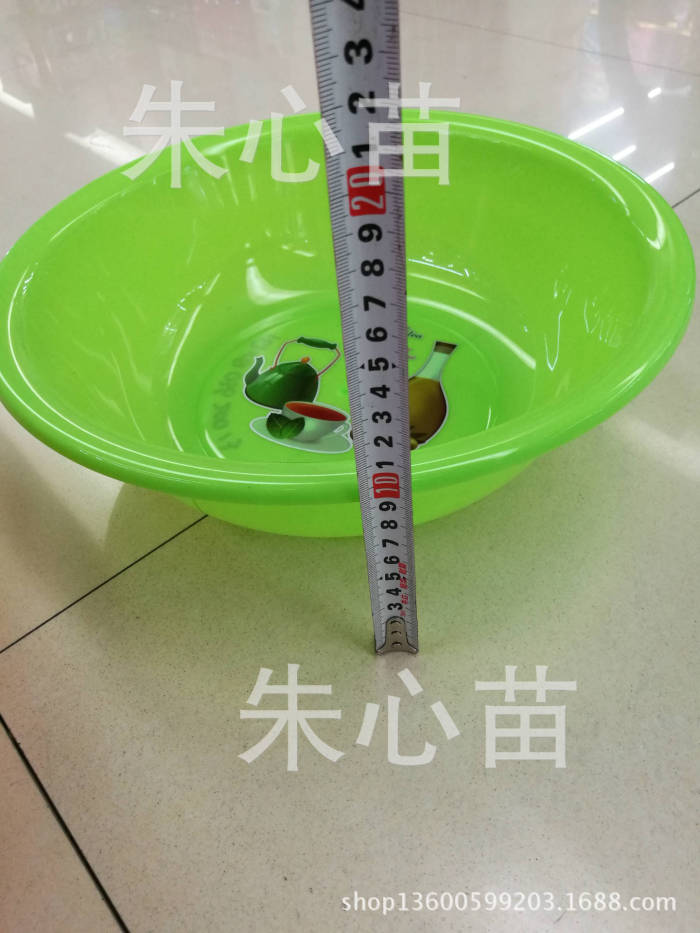 Wholesale household basin printing solid color round basin wash face plastic basin students must wash basin daily