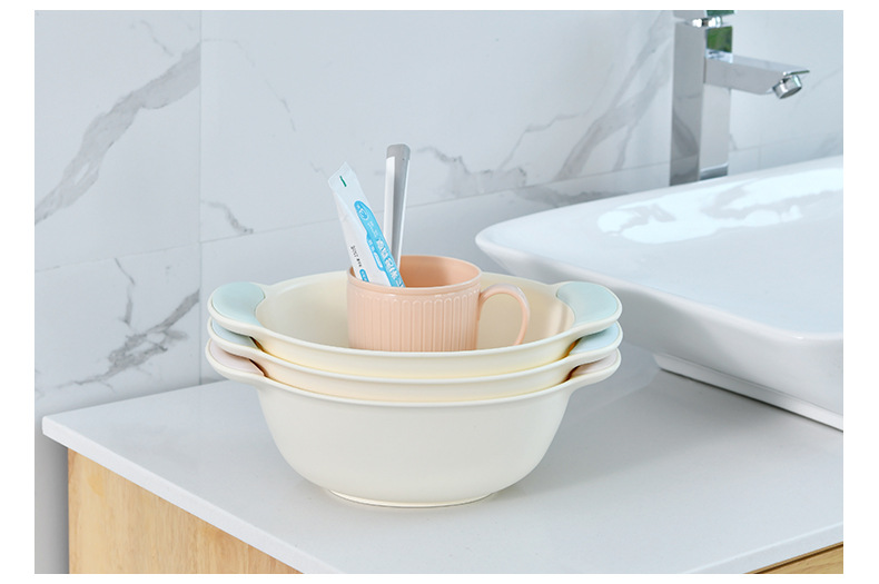 Children's washbasin plastic basin baby wash buttocks small basin household size extra thick Cartoon wash foot washbasin laundry basin
