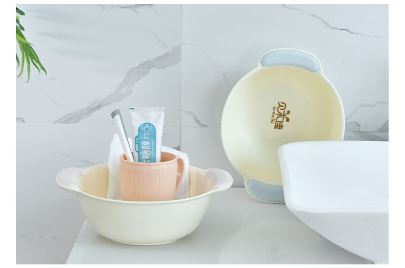 Children's washbasin plastic basin baby wash buttocks small basin household size extra thick Cartoon wash foot washbasin laundry basin