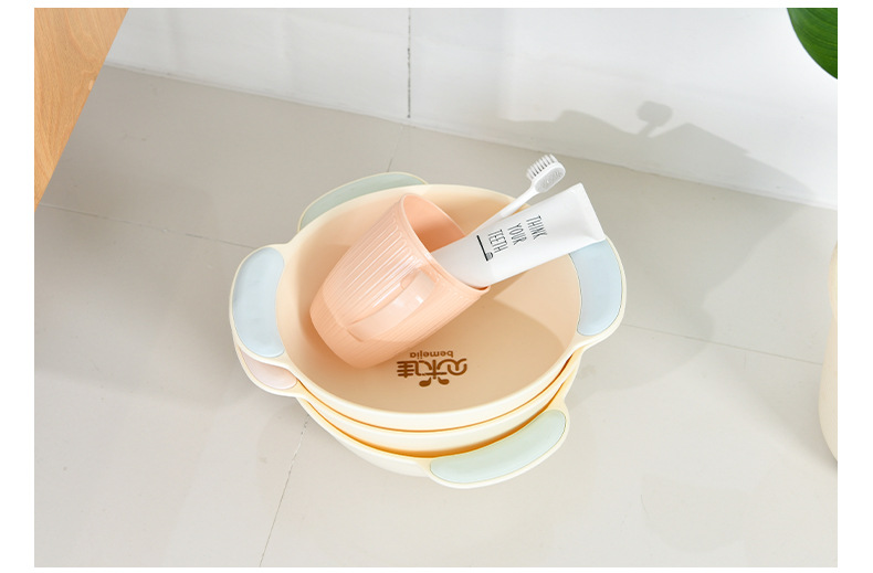 Children's washbasin plastic basin baby wash buttocks small basin household size extra thick Cartoon wash foot washbasin laundry basin