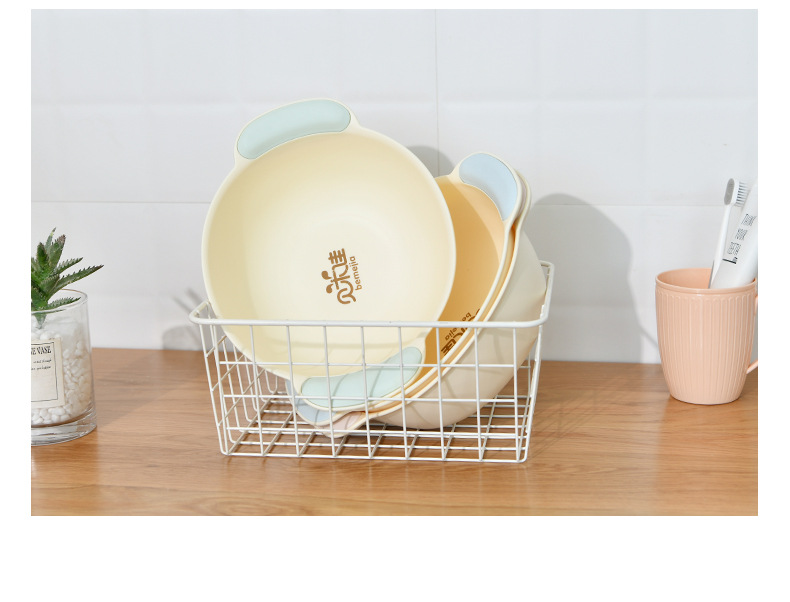 Children's washbasin plastic basin baby wash buttocks small basin household size extra thick Cartoon wash foot washbasin laundry basin