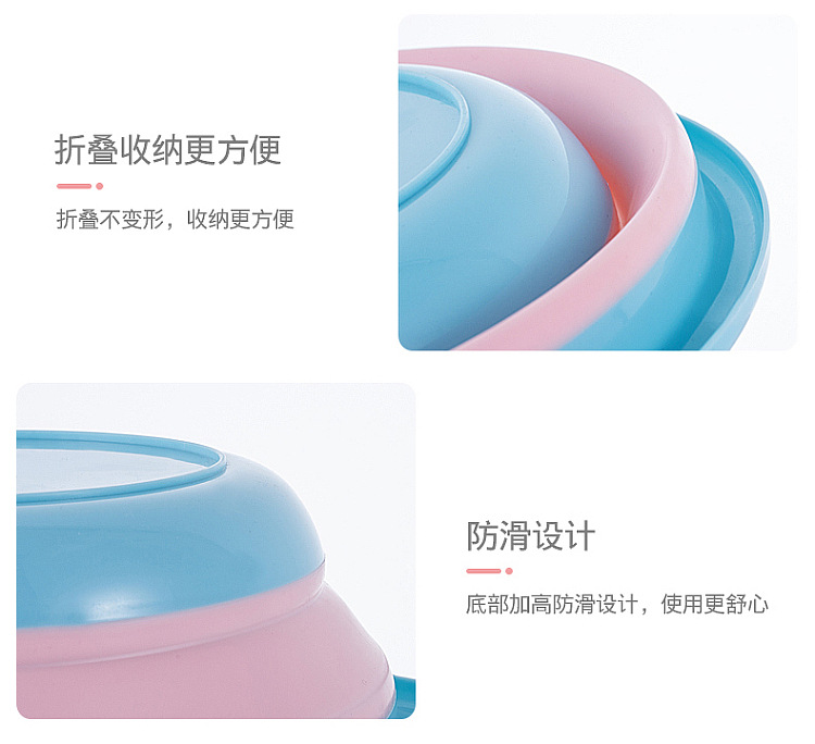F431 Portable folding Washbasin Household Hanging Plastic basin folding foot washing Basin