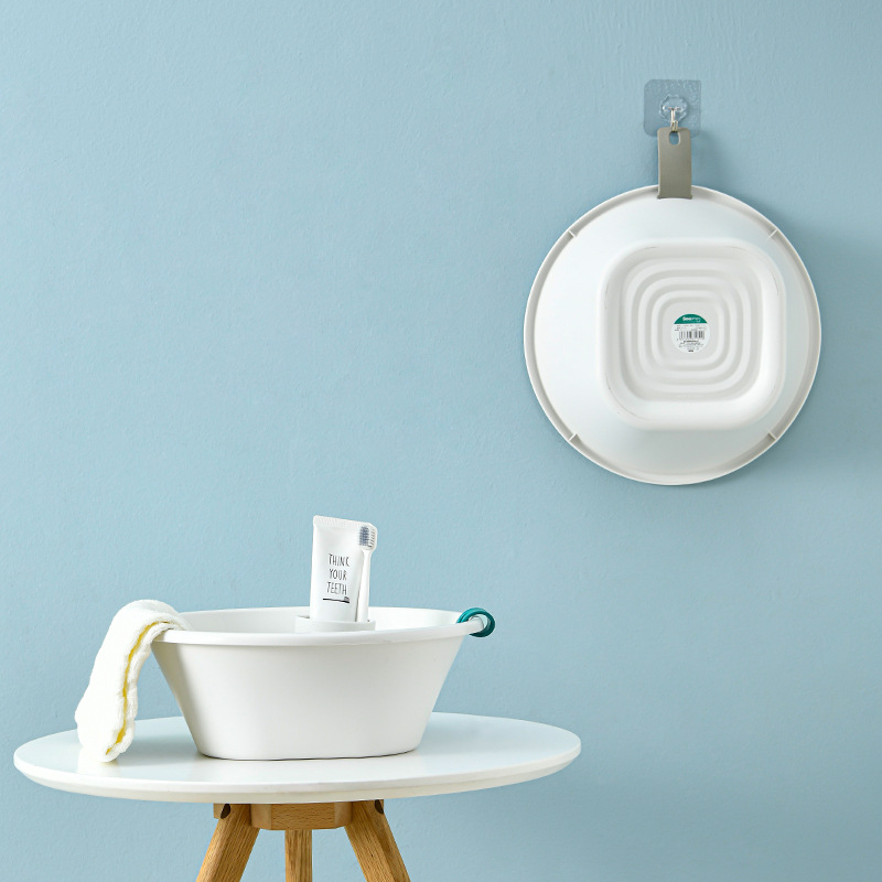 Factory Direct Sales Household Creative Simple Washbasin Thickened Wall-Mounted Washbasin with Ears for Student Dormitory Plastic Basin