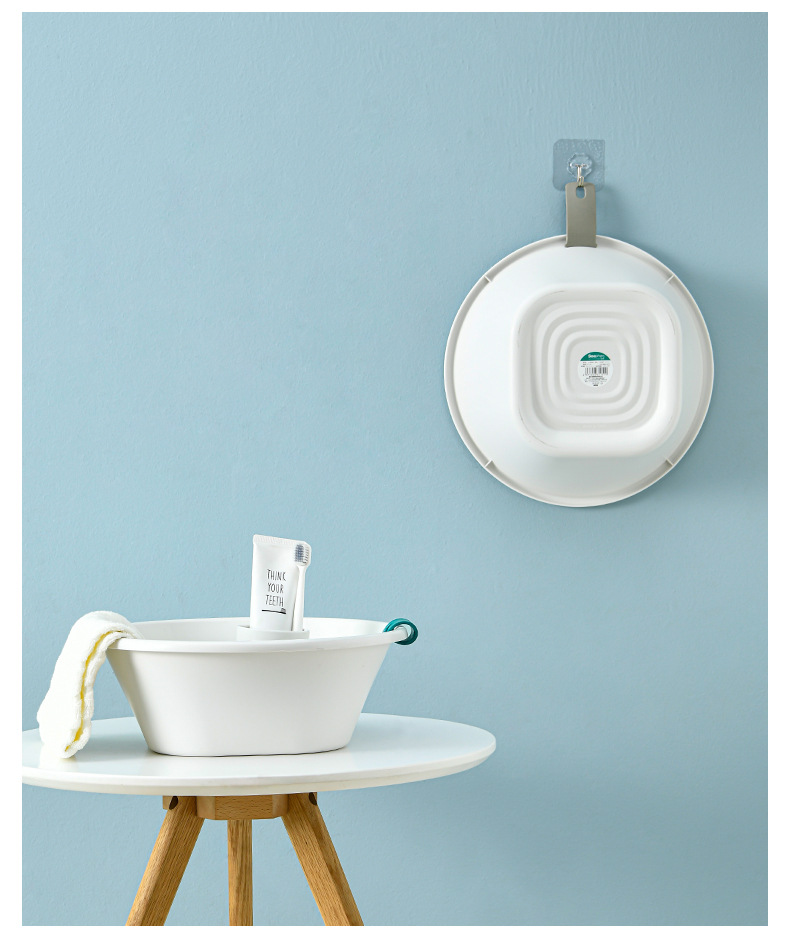 Factory Direct Sales Household Creative Simple Washbasin Thickened Wall-Mounted Washbasin with Ears for Student Dormitory Plastic Basin