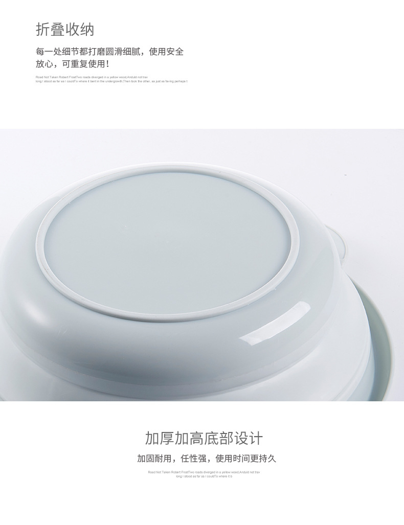 Portable Folding Large Size Washbasin Household Plastic Laundry Basin Travel Thickened Small Size Clothes Cleaning Basin Plastic Basin