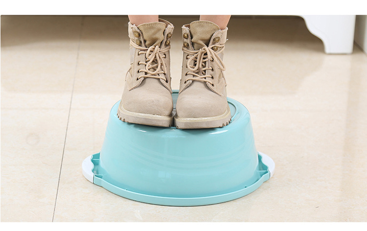 Household washbasin plastic basin large thickened round washbasin scrub basin foot basin floor stand small basin