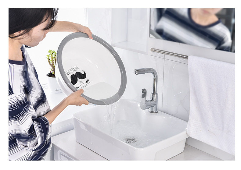 Double color ring basin plastic basin household washbasin Student Washwash basin Double color ring basin plastic basin household washbasin Student Washwash basin