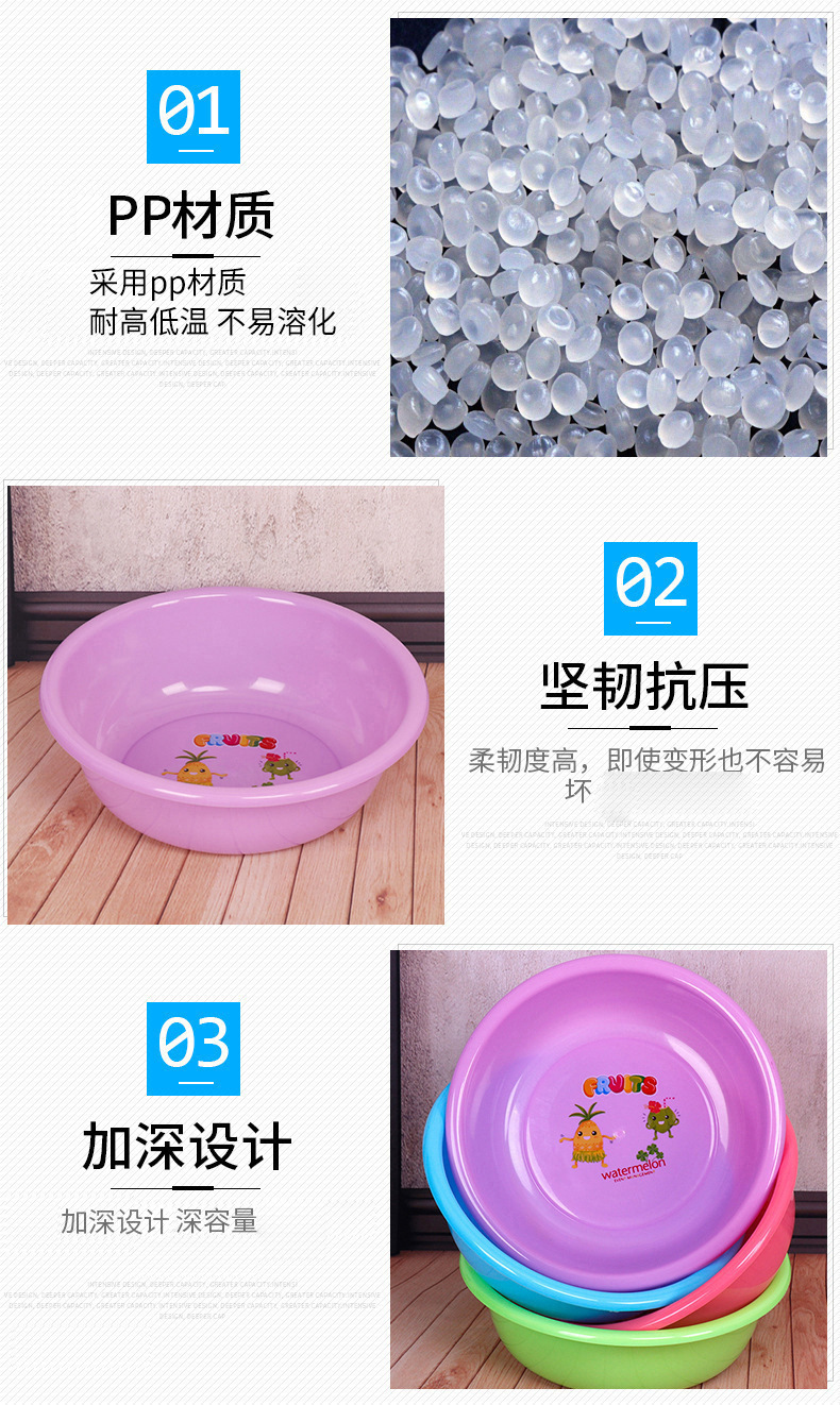 Plastic basin Household Washbasin Thickened Washbasin Gift Gift Plastic Laundry Basin Advertising Printing Plastic Basin
