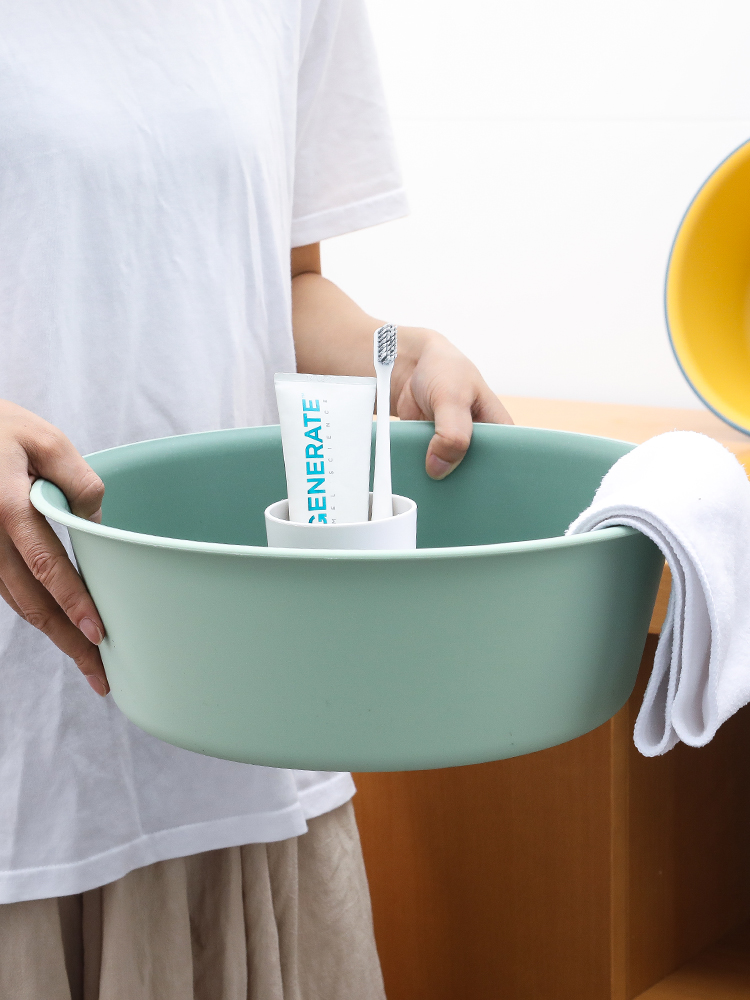 Washbasin Household Extra Thick and Durable Plastic Basin Large Baby Wash Ass for Student Dormitory Washbasin