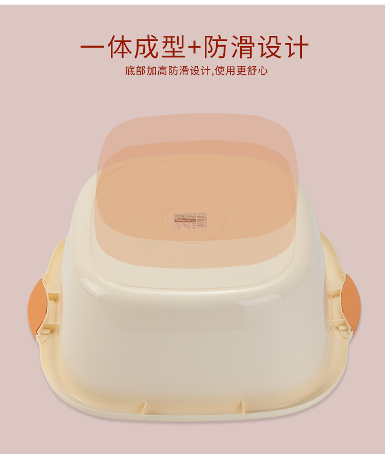 Binaural square washbasin plastic basin thickened baby washbasin children's foot basin environmental protection PPwashbasin