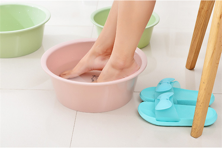 Plastic Washbasin Baby Basin Advertising Gift Thickened Plastic Basin Student Basin Feet-Washing Basin Logo Customization