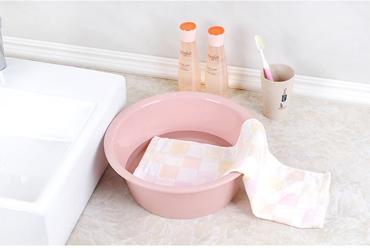 Plastic Washbasin Baby Basin Advertising Gift Thickened Plastic Basin Student Basin Feet-Washing Basin Logo Customization