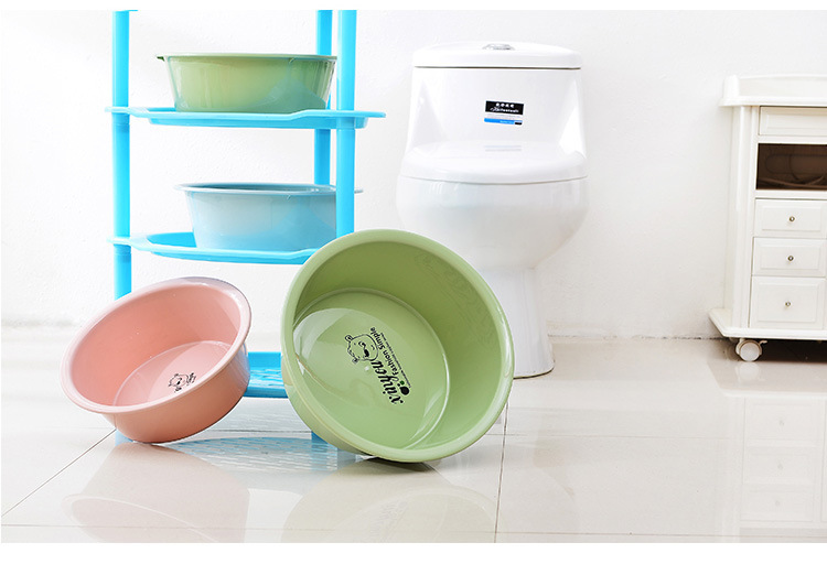 Plastic Washbasin Baby Basin Advertising Gift Thickened Plastic Basin Student Basin Feet-Washing Basin Logo Customization