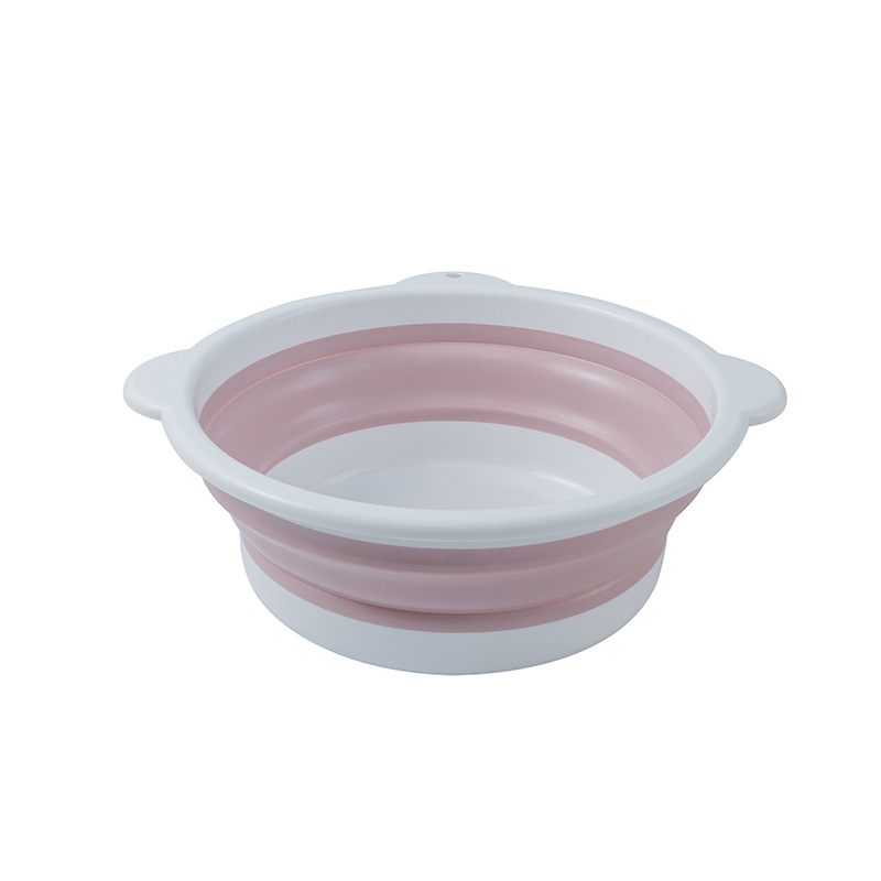 Portable Retractable Washbasin Travel Folding Basin Multi-Functional Outdoor Face Washing Feet Plastic Basin Student Folding Basin