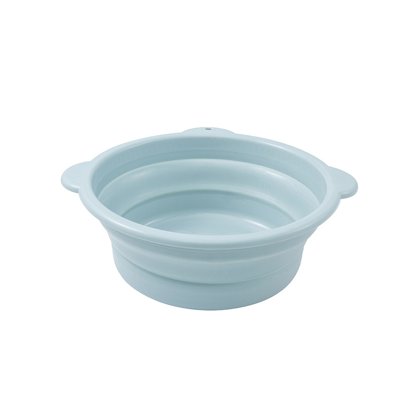 Portable Retractable Washbasin Travel Folding Basin Multi-Functional Outdoor Face Washing Feet Plastic Basin Student Folding Basin