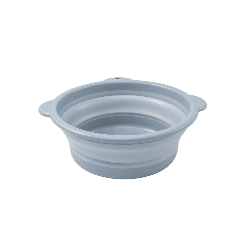 Portable Retractable Washbasin Travel Folding Basin Multi-Functional Outdoor Face Washing Feet Plastic Basin Student Folding Basin