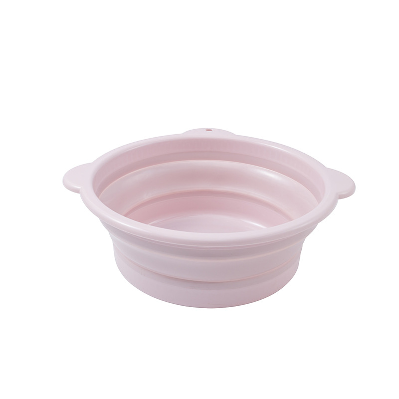 Portable Retractable Washbasin Travel Folding Basin Multi-Functional Outdoor Face Washing Feet Plastic Basin Student Folding Basin