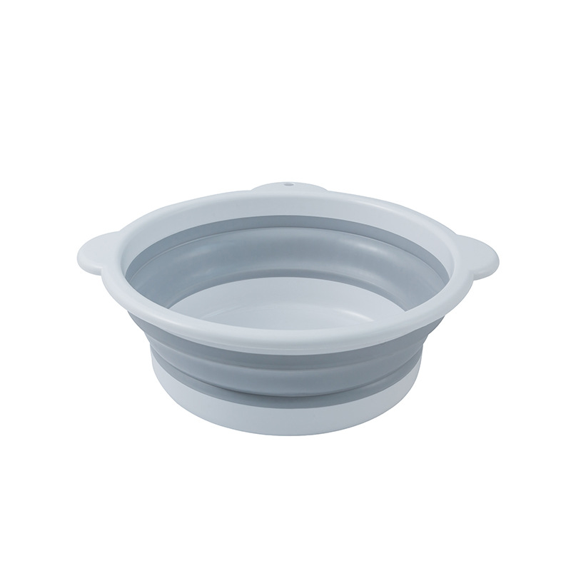 Portable Retractable Washbasin Travel Folding Basin Multi-Functional Outdoor Face Washing Feet Plastic Basin Student Folding Basin