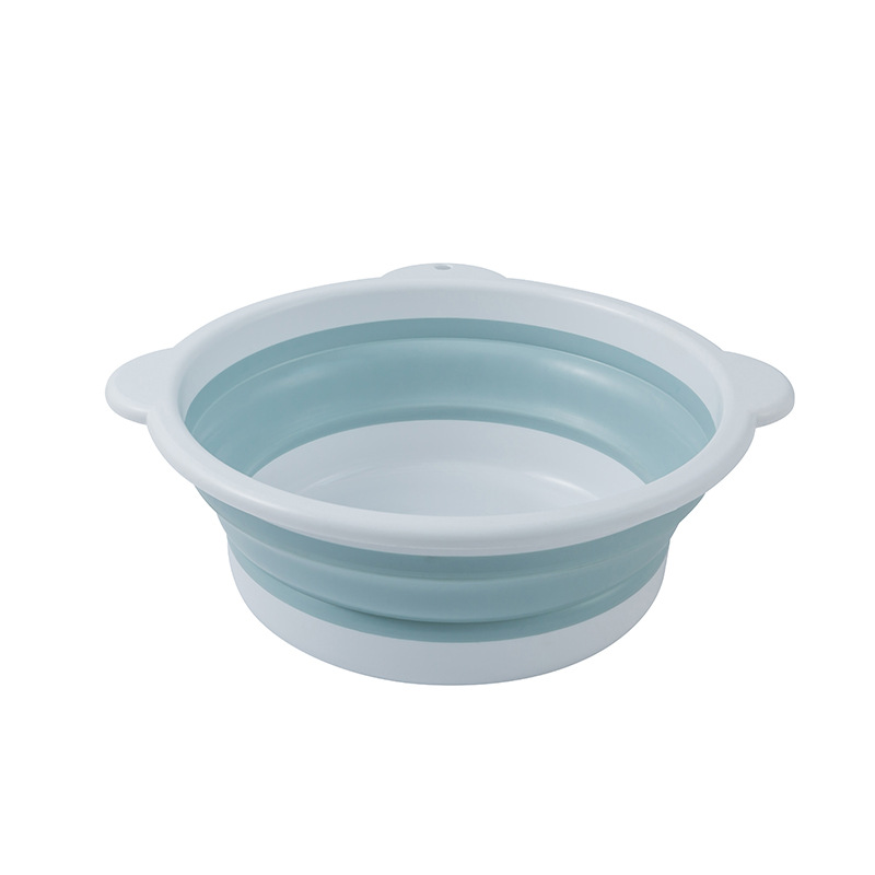 Portable Retractable Washbasin Travel Folding Basin Multi-Functional Outdoor Face Washing Feet Plastic Basin Student Folding Basin