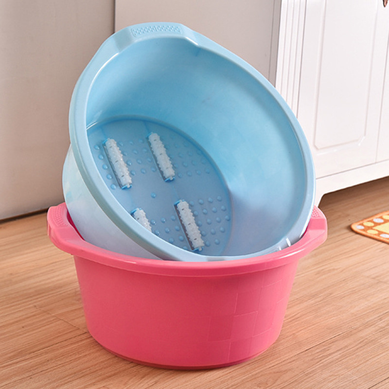 Factory Direct Sales Household Plastic Basin Multi-Purpose Binaural Deepening Thickening Laundry Washbasin Children&#039;s Feet-Washing Basin