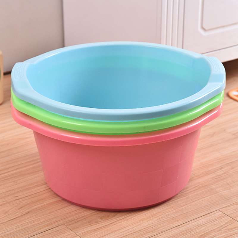 Factory Direct Sales Household Plastic Basin Multi-Purpose Binaural Deepening Thickening Laundry Washbasin Children&#039;s Feet-Washing Basin