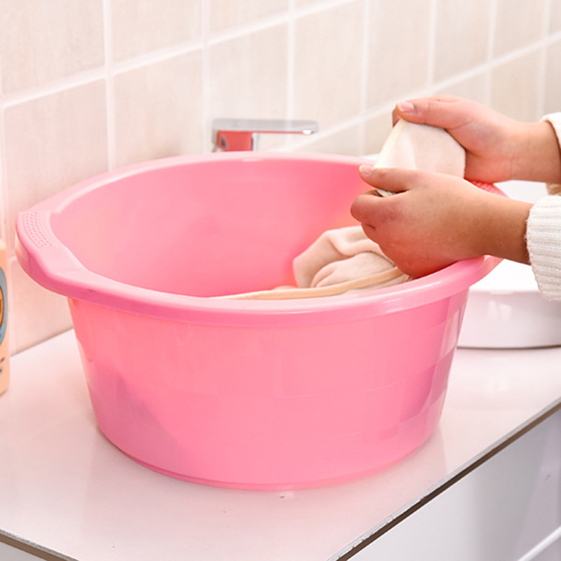 Factory Direct Sales Household Plastic Basin Multi-Purpose Binaural Deepening Thickening Laundry Washbasin Children&#039;s Feet-Washing Basin