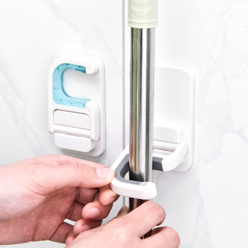 Mop hooks are non-perforated, non-marked, wall-mounted toilet fixed to receive and hang Broom Mop Clamps