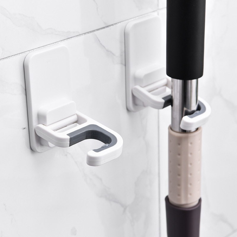 Mop hooks are non-perforated, non-marked, wall-mounted toilet fixed to receive and hang Broom Mop Clamps
