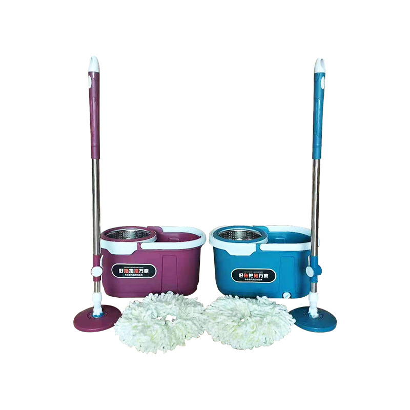 Mop Bucket Rotating Mop Mop Household Lazy Double Drive Spin-Dry Hand Wash-Free Mop Bucket Wholesale